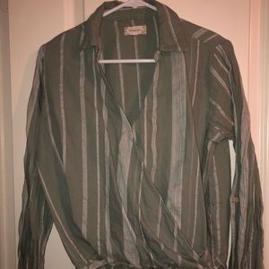 Striped Collared Top